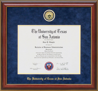 UT San Antonio (UTSA) Diploma Frame with School Medallion
