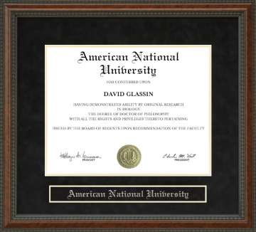 American National University Diploma Frame