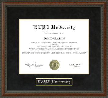ECPI University Diploma Frame