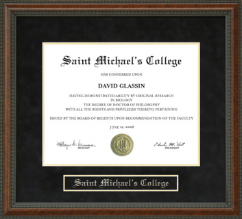 Saint Michael's College Diploma Frame