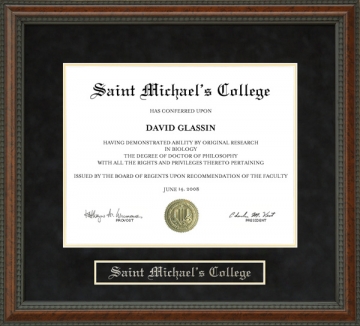 Saint Michael's College Diploma Frame