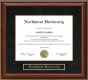 Northwest University Mahogany Diploma Frame