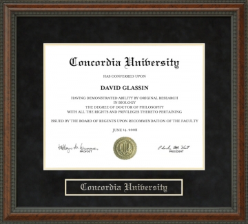 Concordia University (CUW) Diploma Frame