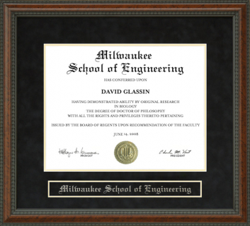 Milwaukee School of Engineering (MSOE) Diploma Frame