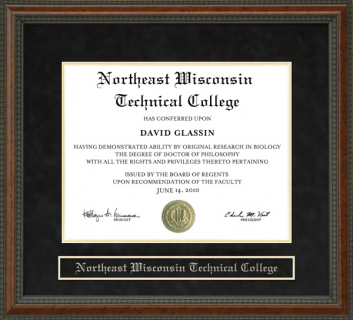 Northeast Wisconsin Technical College (NWTC) Diploma Frame