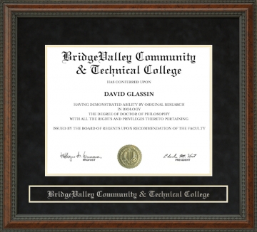 BridgeValley Community & Technical College Diploma Frame