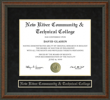 New River Community & Technical College Diploma Frame