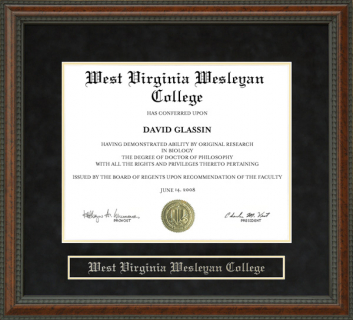 West Virginia Wesleyan College (WVWC) Diploma Frame