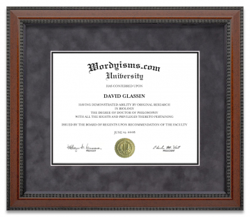 Burl Hardwood Custom Diploma Frame