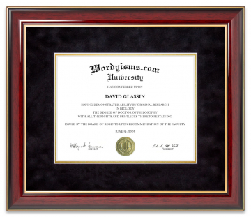 Mahogany Hardwood Custom Diploma Frame