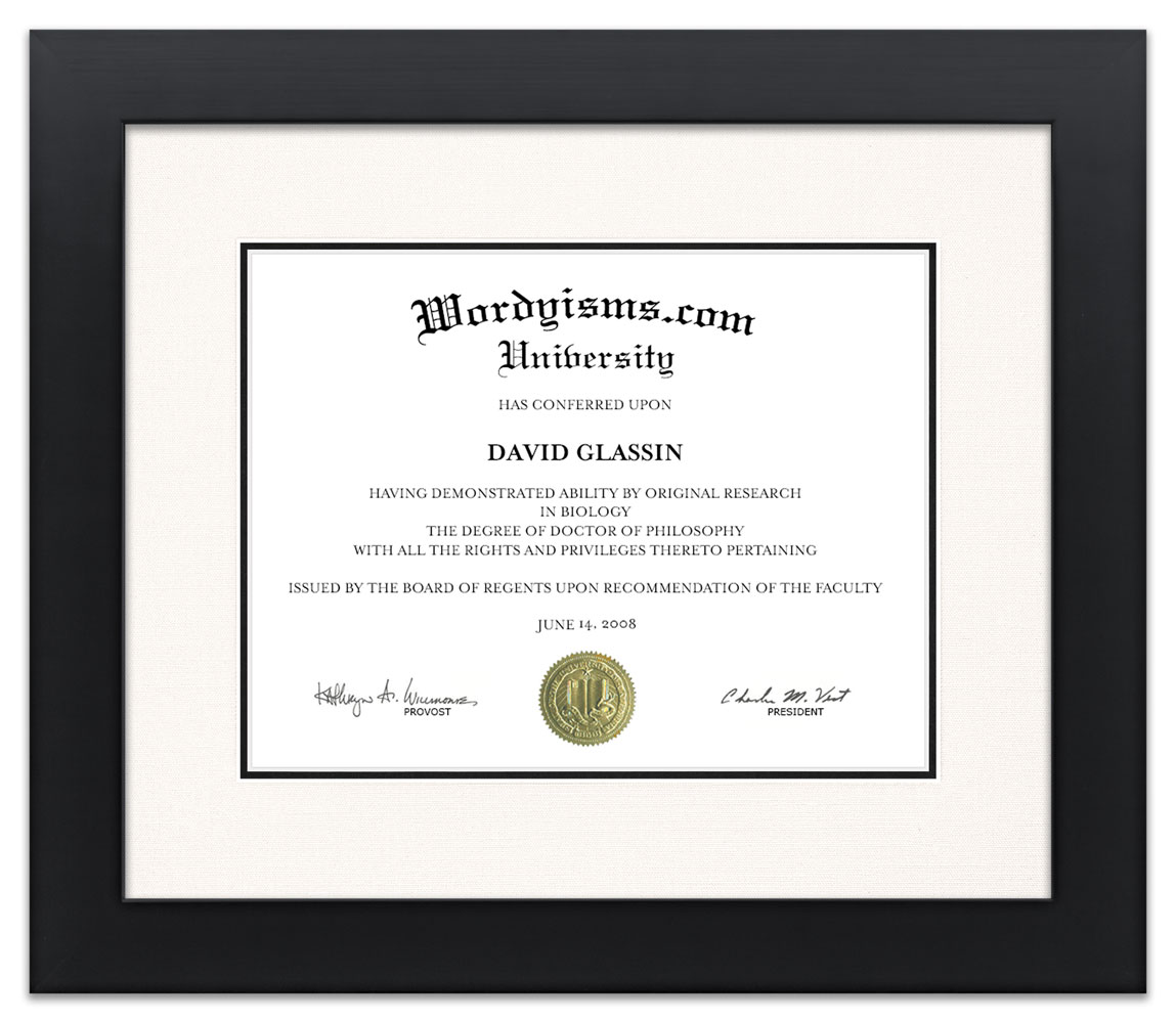 Tribeca Executive Diploma Frame with Genuine Linen Matting